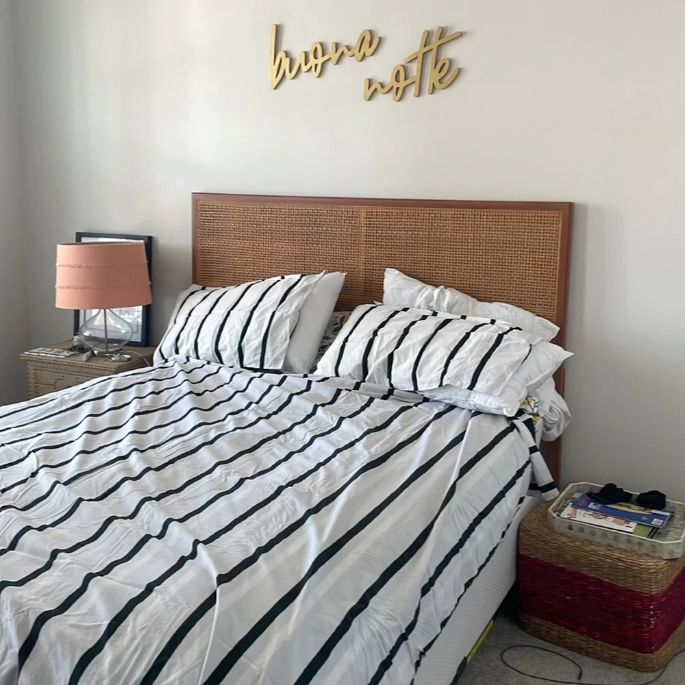 Queen size stripe comforter cover